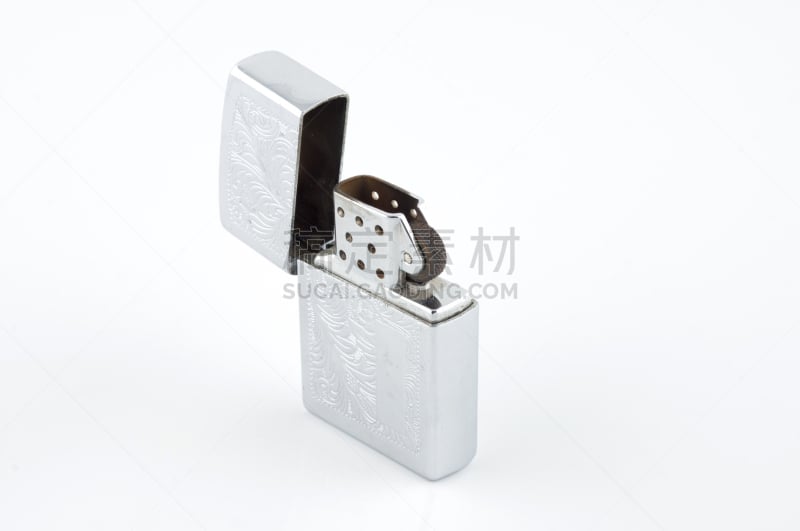 zippo,打火机,银色,分离着色,白色背景,一个物体,易燃品,钢铁,设备用品,背景