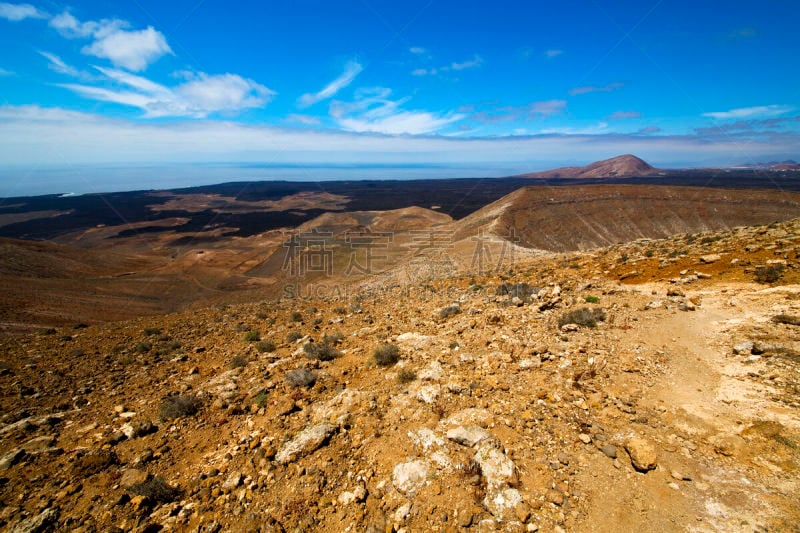 timanfaya national park,天空,石头,岩石,火山,兰萨罗特岛,公园,褐色,洞,水平画幅