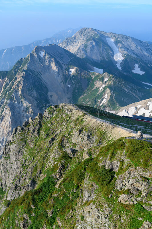 山,摄像机拍摄角度,自然,白马岳,长野县,七月,垂直画幅,风景,图像,中部山岳国立公园