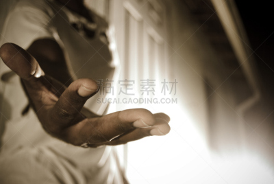 男人,手,手臂,非洲人,伸手,依靠