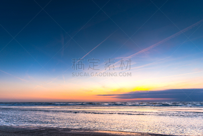德国北海地区,水,天空,暴风雨,水平画幅,云,沙子,无人,户外,荷兰