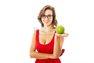 女人,红色裙子,美,水平画幅,美人,健康,白人,仅成年人,南欧血统,青年人