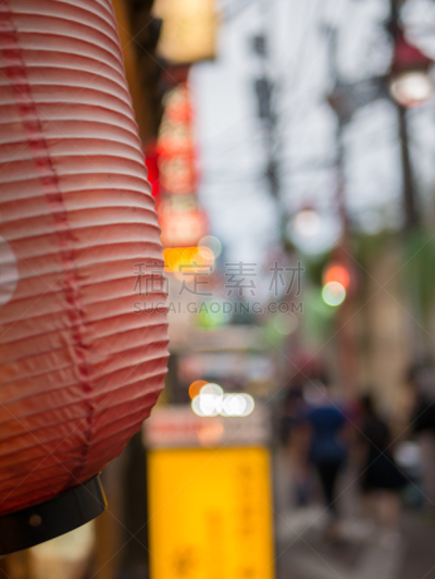 黄昏,巷,红色,东京,纸灯笼,黑色,饮料,传统,灯笼,夜市