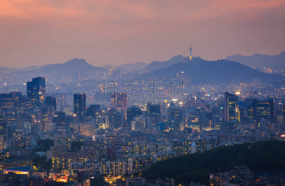 首尔,雾,白昼,城市,南山塔,江南区,商务,旅途,黄昏,著名景点