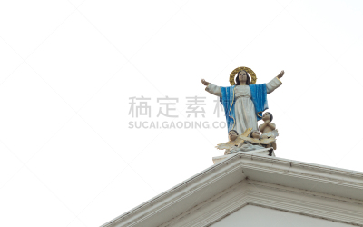 角度,雕像,婴儿,科普特,修女,镀金的,东正教,灵性