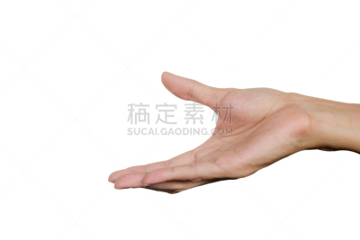 手势语,开着的,拿着,背景分离,分离着色,手掌,白色背景,正下方视角,美,留白