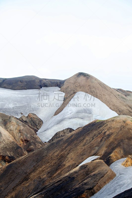 冰岛国,地形,冷,兰德玛纳,垂直画幅,水,天空,美,雪,无人