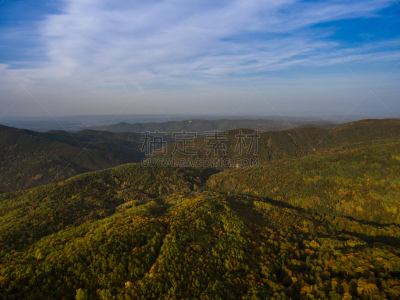 地形,秋天,山谷,山,森林,天空,沟壑,高视角,夜晚,半空中