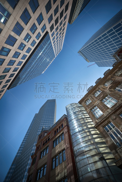 德国,法兰克福,欧洲央行,中央银行,垂直画幅,正下方视角,建筑,无人,城市生活,建筑外部