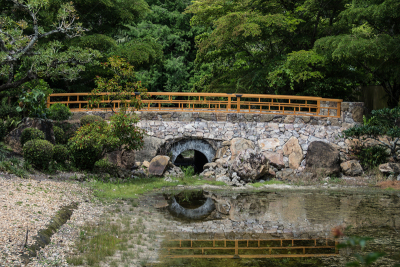 桥,人行桥,景观设计,砖,普特县,春天,乡村风格,岩石,2015年,户外