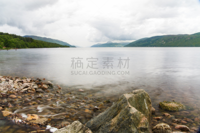 尼斯湖,尼斯湖水怪,苏格兰高地,水,湖岸,水平画幅,地形,山,岩石,无人