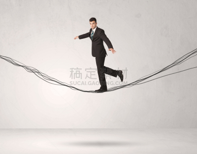 平衡,销售职位,绳子,风险,仅男人,仅一个男人,前进的道路,白色,男商人,高雅