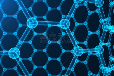 概念,石墨烯,几何形状,三维图形,分子结构,六边形,原子,纳米技术,特写,抽象