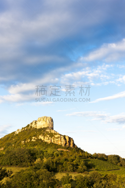 索女崖,自然,垂直画幅,索恩-卢瓦尔,地名,旅游目的地,无人,欧洲,勃艮第,户外