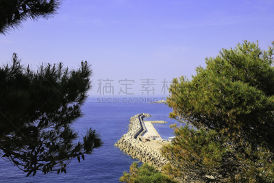 风景,海洋,顶部,在之间,莱乌卡,萨伦托,山楂,酒店游泳池,纪念碑,天空