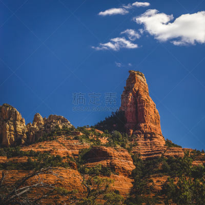 脚蹼,美,灵性,无人,岩层,户外,活力,北美,塞多纳,山