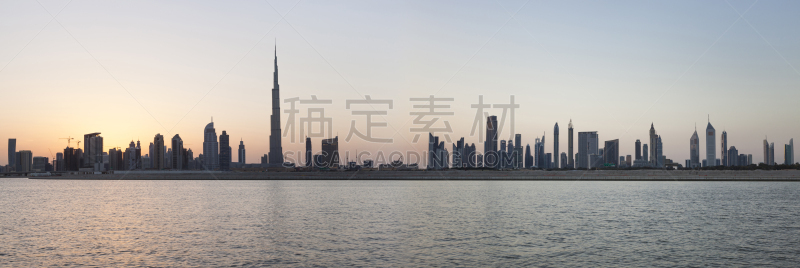 迪拜,都市风景,水,水平画幅,无人,户外,湖,阿联酋大厦,现代,建筑业
