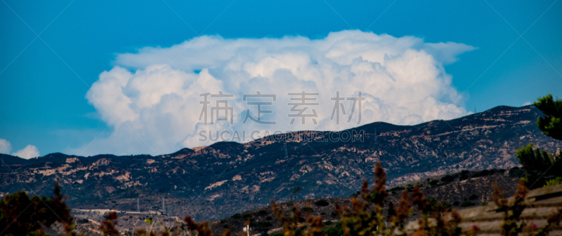 山,云,纤细的,自然,天空,水平画幅,地形,无人,蓝色,全景