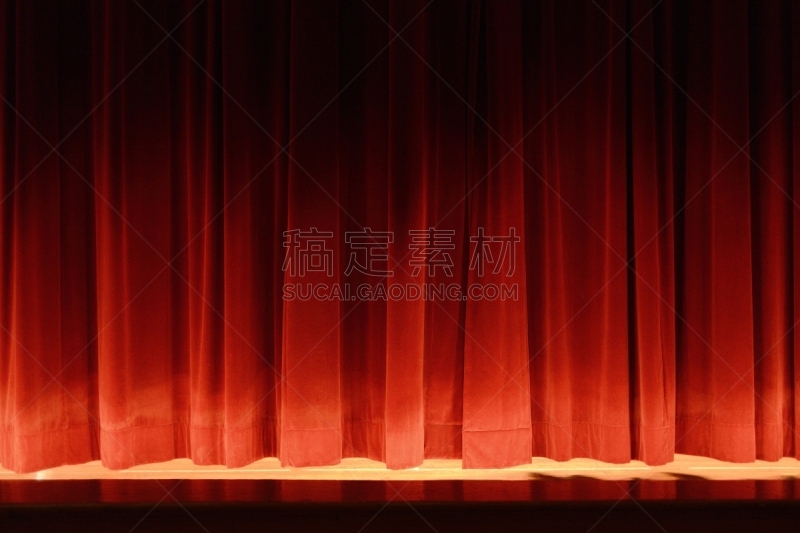 窗帘,舞台,红色天鹅绒,学校演出,鲁伦堡,式样,水平画幅,光效果,无人,天鹅绒