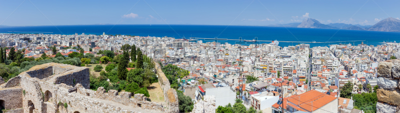 希腊,全景,佩特雷,achaia,伯罗奔尼撒,著名景点,屋顶,地中海,2015年,水湾