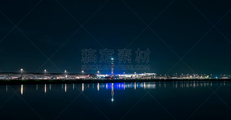 泰国,夜晚,曼谷,曼谷国际机场,都市风景,商务,旅途,现代,大门,建筑