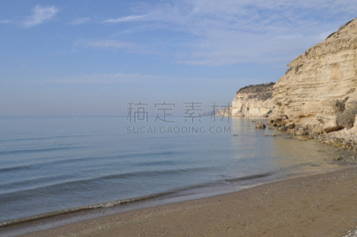 海滩,利马索尔,俄亥俄河,塞浦路斯,水,天空,水平画幅,云,沙子,无人