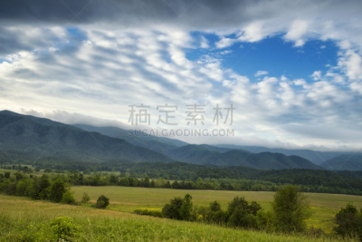 天空,洞,汤逊,加得斯峡谷,田纳西,水平画幅,山,无人,早晨,户外