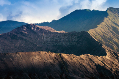 爪哇,婆罗摩火山,印度尼西亚,东,滕格尔火山,bromo-tengger-semeru national park,东爪哇,水平画幅,无人,夏天
