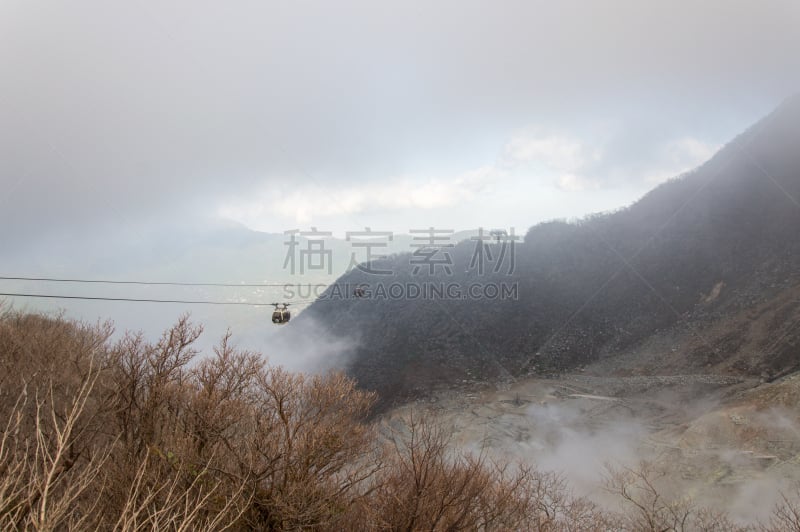 富士山,日本,火山,居住区,大涌谷,富士箱根伊豆国立公园,硫磺,空中缆车,2016,熔岩