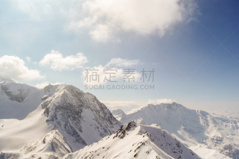 山,法国,雷札克,拉普兰,天空,水平画幅,雪,滑雪坡,户外,运动