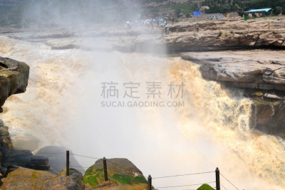 壶口瀑布,陕西省,中国,黄河,山西省,著名自然景观,沟壑,水平画幅,瀑布,岩层