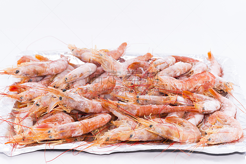 对虾,水平画幅,无人,海产,海洋生命,冰,海洋,2015年,冷冻食物,粉色