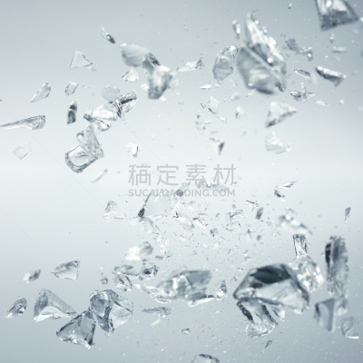 水晶,碎玻璃,尖利,罗马尼亚,冰,破碎的,绿松石色,钻石,选择对焦,玻璃