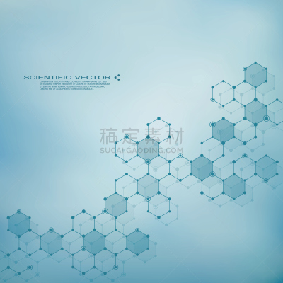 分子结构,六边形,神经元,脱氧核糖核酸,绘画插图,矢量,分子,背景,科学,健康保健
