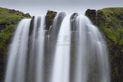 冰岛国,塞里雅兰瀑布,seljalandsfoss waterfall,水,天空,美,水平画幅,瀑布,无人,夏天