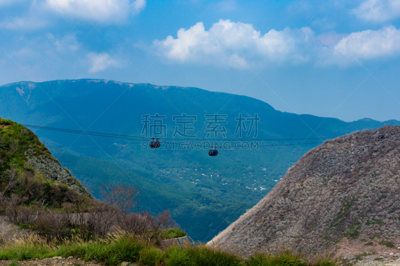 山,缆车,大涌谷,空中缆车,富士箱根伊豆国立公园,天空,美,公园,里山,水平画幅