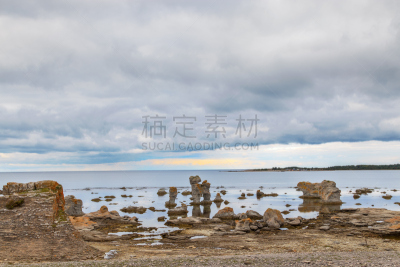 哥得兰,瑞典,地形,国际著名景点,法罗群岛,法鲁,水,天空,水平画幅,无人
