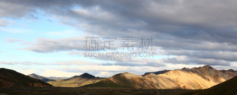 兰德玛纳,水平画幅,纯净,户外,地质学家,高地,冰岛国,山,灰,欧洲北部