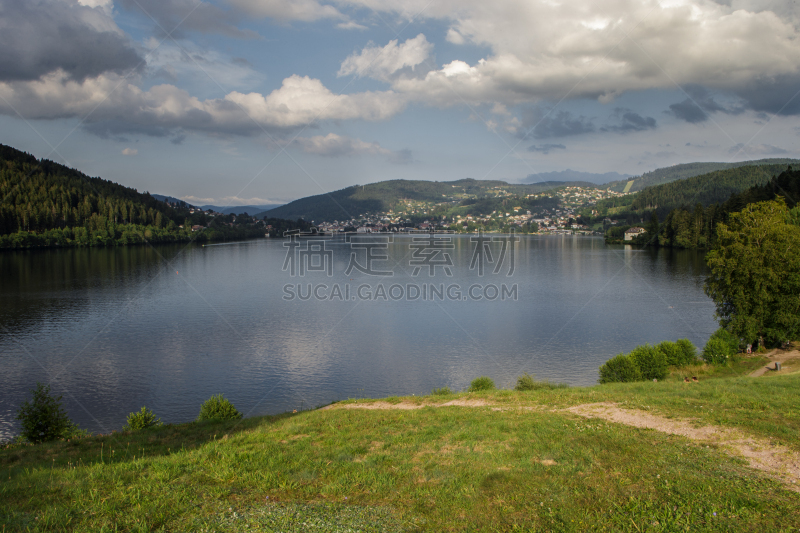 夏天,湖,格拉德梅尔,天空,松树,水平画幅,山,无人,户外,城市