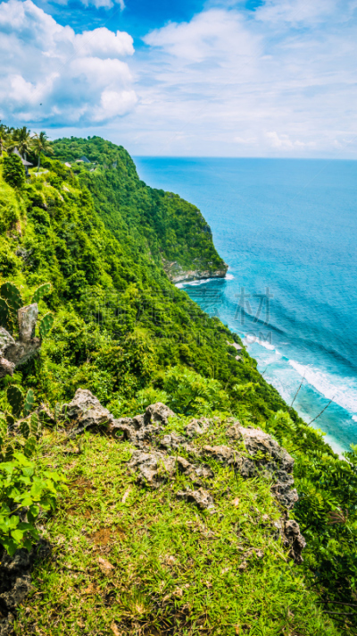 乌鲁瓦度,海岸线,海滩,非凡的,万绕,垂直画幅,无人,海景,摄影,旅游