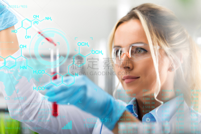 实验室,科学家,女性,青年人,未来,装管,化学家,科学实验,生物化学