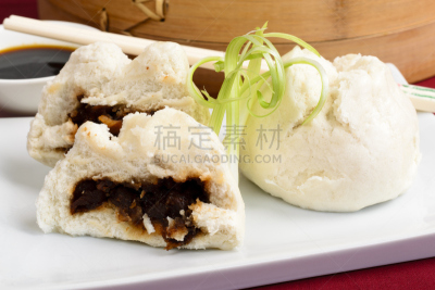 叉烧,烧包,茶馆,小圆面包,猪肉,广州,蒸菜,蒸锅,点心,饺子
