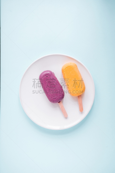 蓝莓,生食,素食,芒果,垂直画幅,冰淇淋,留白,食物的样式,夏天,明亮
