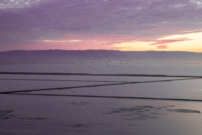 粉色,紫色,海湾,水,天空,水平画幅,湾区,阿拉米达县,无人,曙暮光