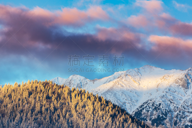 雪,月亮,冬天,山,风景,拍摄环境,天空,美,度假胜地,水平画幅