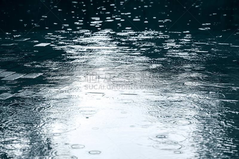 雨,街道,人行道,秋天,水灾,白昼,水坑,雨滴,水,暴风雨