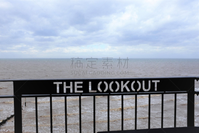 亨斯特顿,监守自盗,诺福克,九月,the wash,背景分离,云,英国,英格兰,波浪