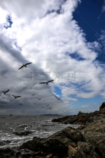 西,海洋,海滩,朝鲜半岛,泉,垂直画幅,地形,岩石,无人,蓝色