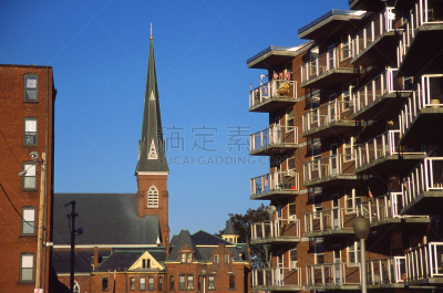 公寓,霍利奥克,水平画幅,建筑,无人,城市生活,建筑外部,房屋,城市