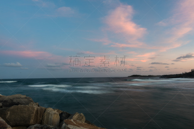 海滩,澳大利亚,周末活动,桨叉架船,围墙,水,天空,美,水平画幅,无人